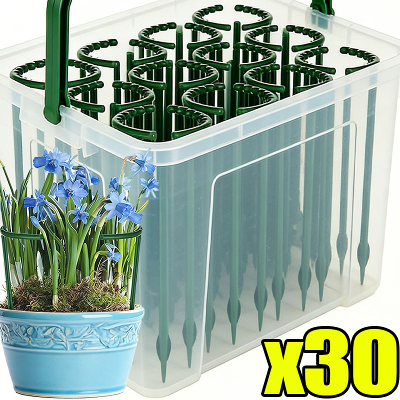 Gardening Tools Holder - 30-1PCS Plastic Plant Support Semicircle Pile