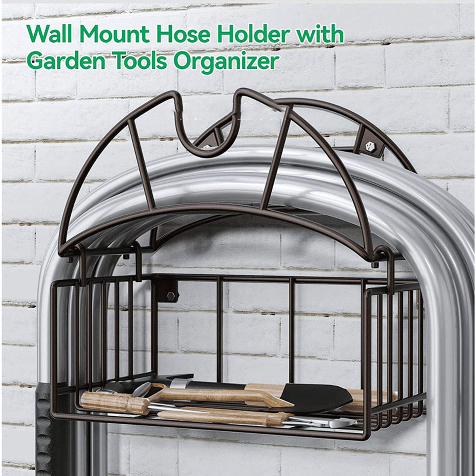 Gardening Tools Holder - Wall Mount Garden Hose Holder with