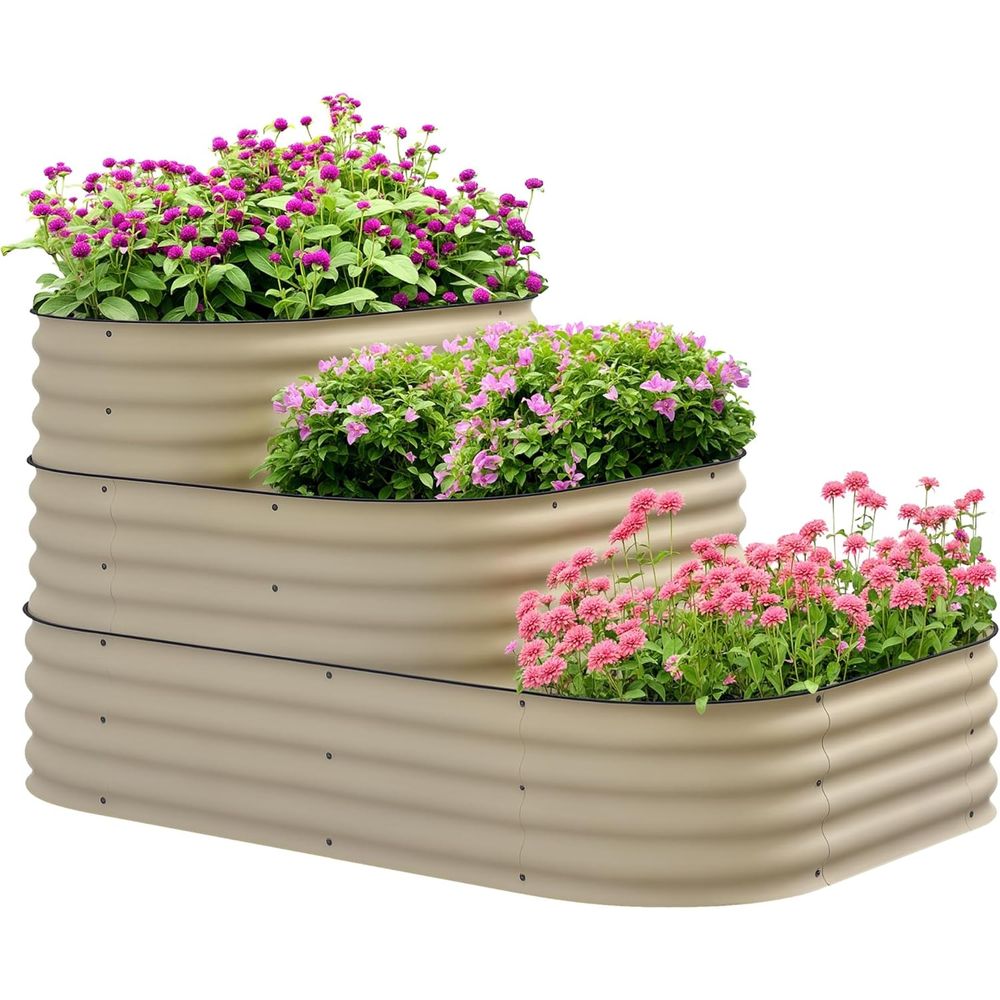 3-Tier Steel Raised Garden Bed - огляд і ціна Raised Bed Planter Box