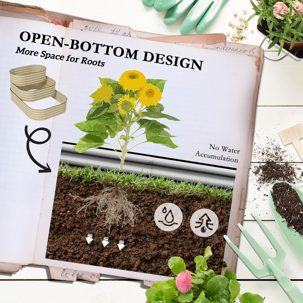 3-Tier Steel Raised Garden Bed - огляд і ціна Raised Bed Planter Box