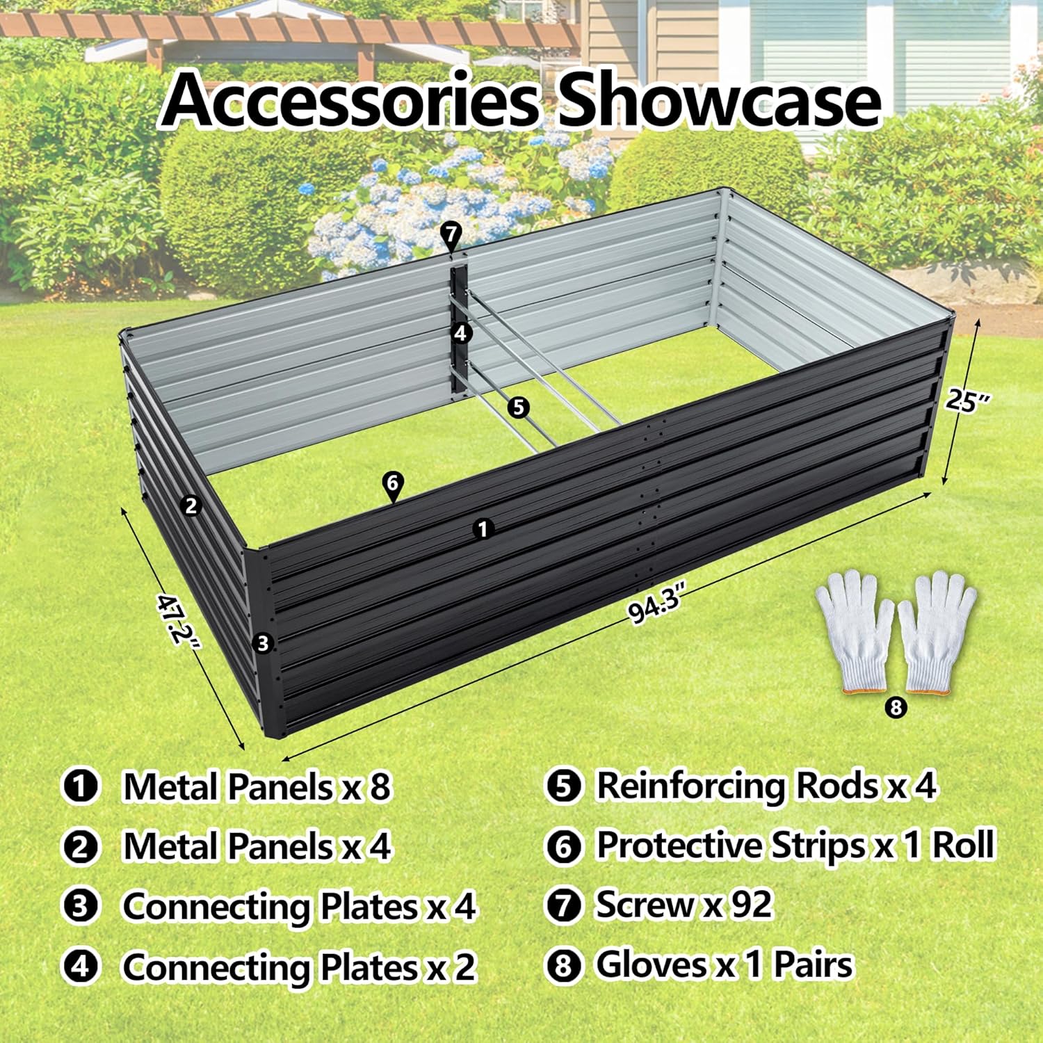 Galvanized Raised Garden Bed 8 - огляд і ціна Raised Bed Planter Box