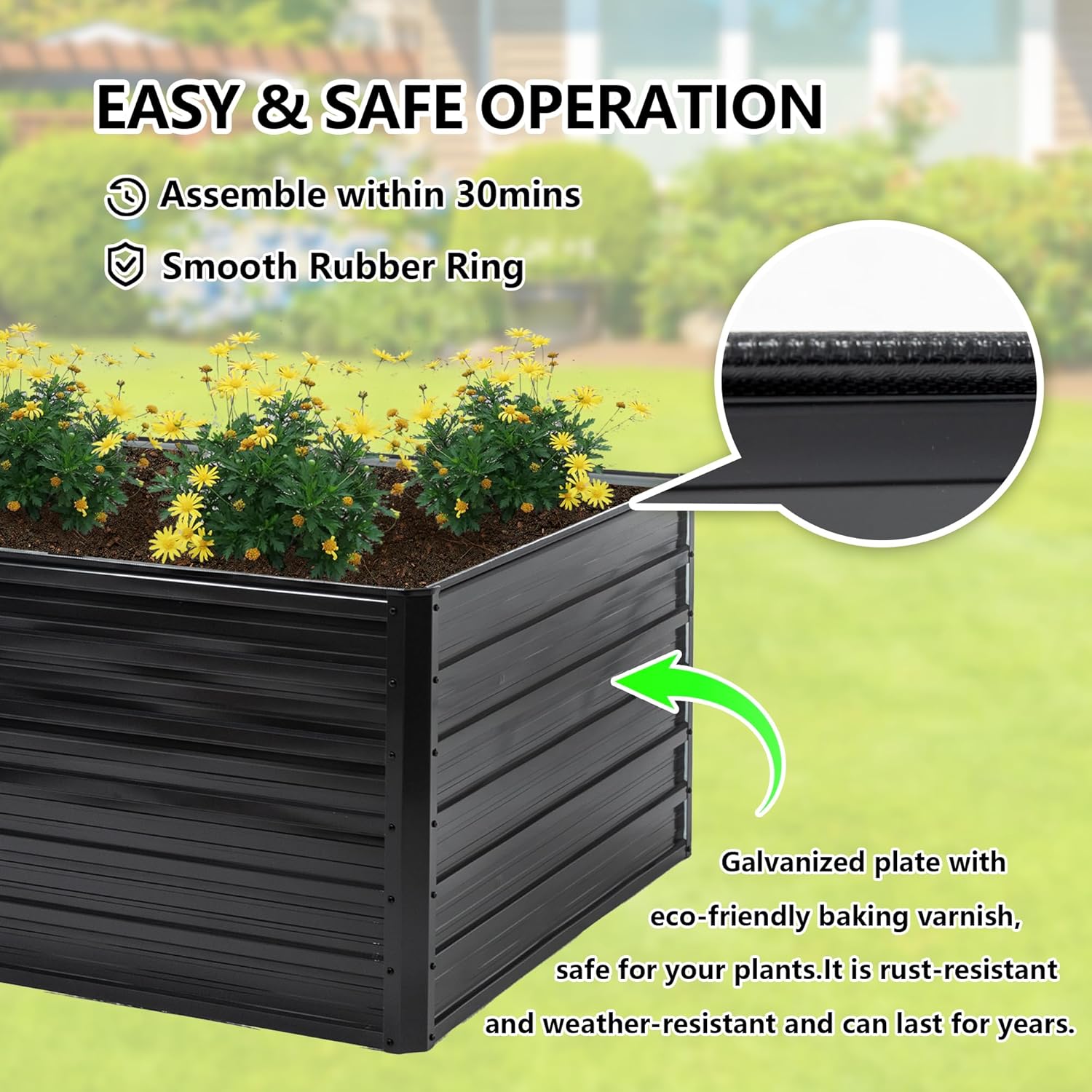 Galvanized Raised Garden Bed 8 - огляд і ціна Raised Bed Planter Box
