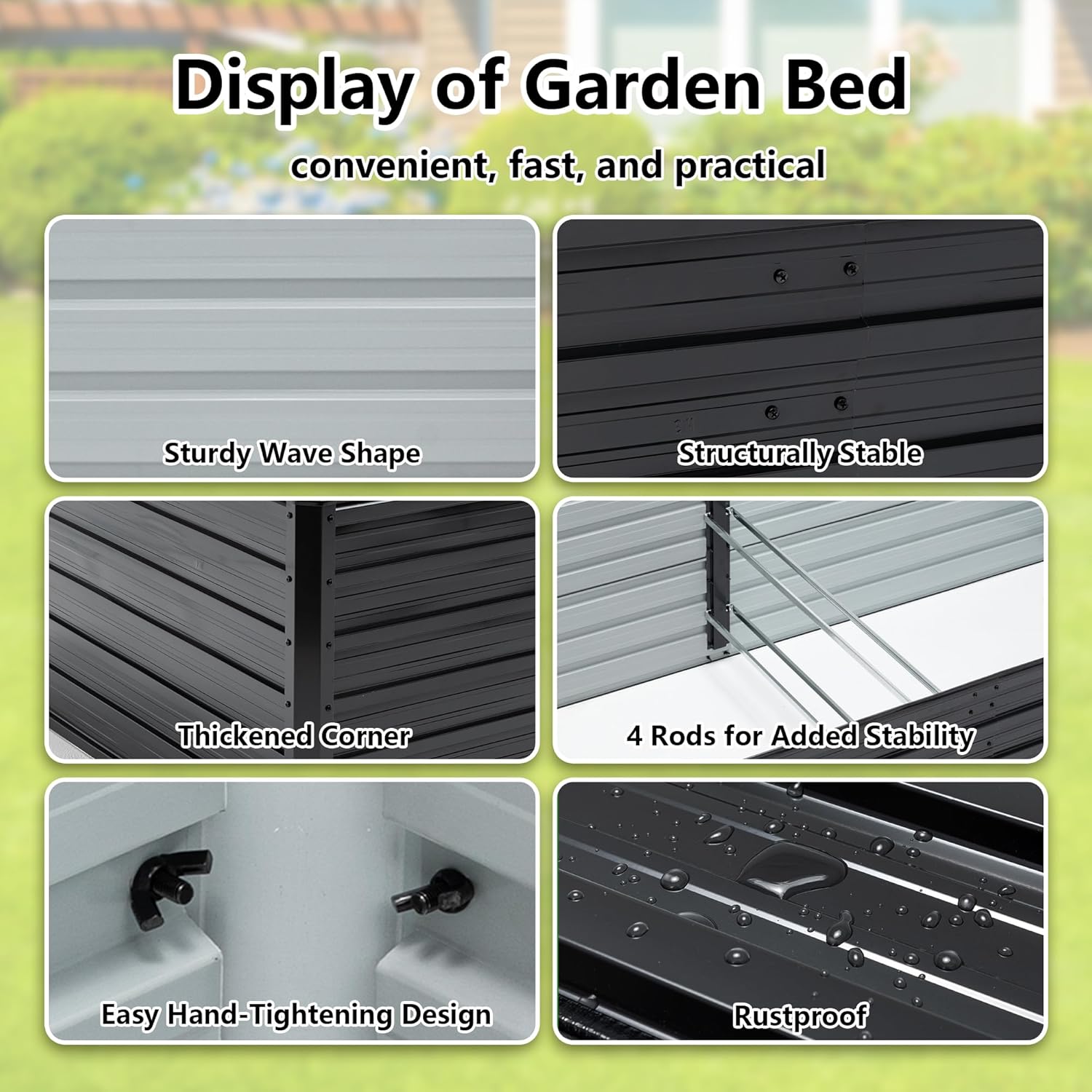 Galvanized Raised Garden Bed 8 - огляд і ціна Raised Bed Planter Box