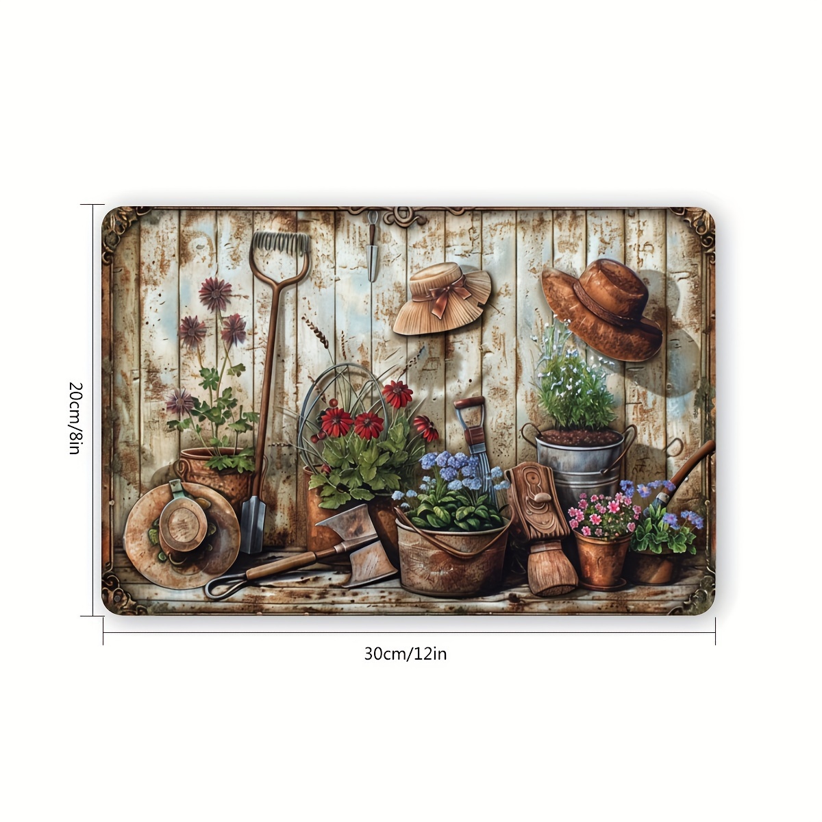 2D Flat, Vintage Floral Metal  - огляд і ціна Gardening Tools Vintage