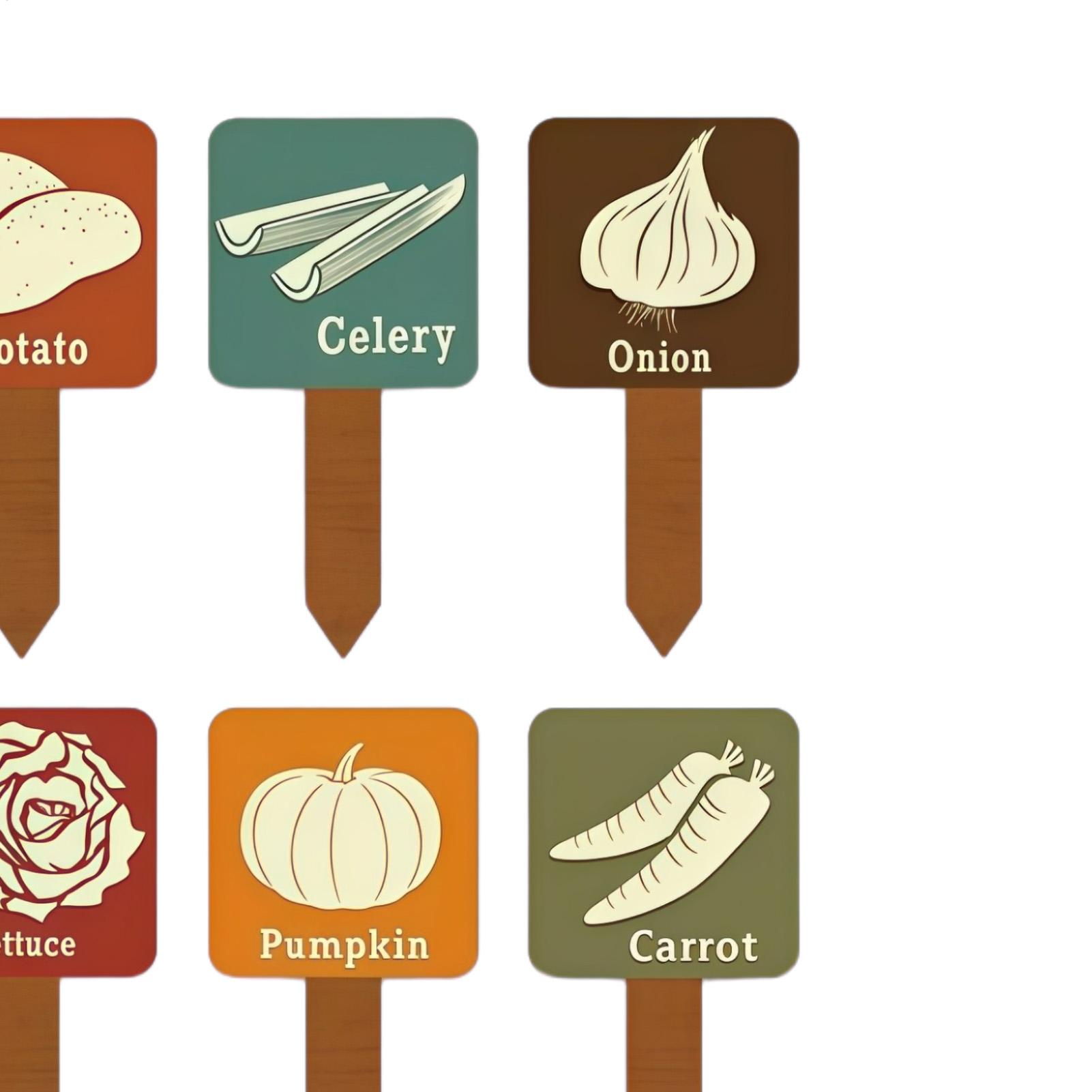 Vegetable Garden Signs 15 Piec - огляд і ціна Garden Row Marker