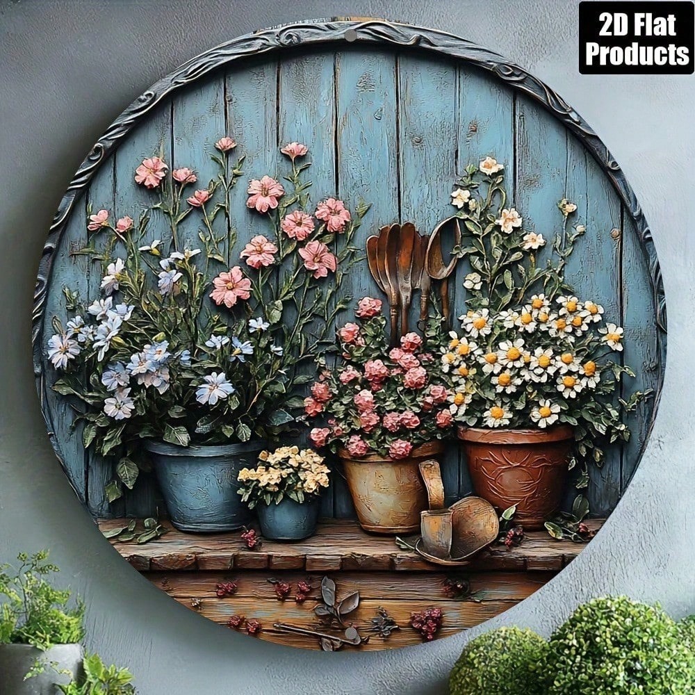 Vintage Round Aluminum Wall Ar - огляд і ціна Gardening Tools Vintage
