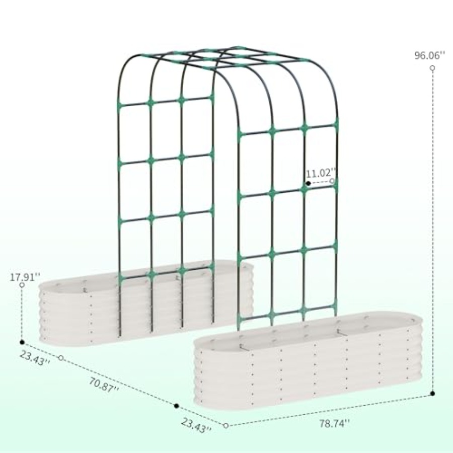 96 Tall Galvanized Raised Gard - огляд і ціна Raised Bed Planter Box