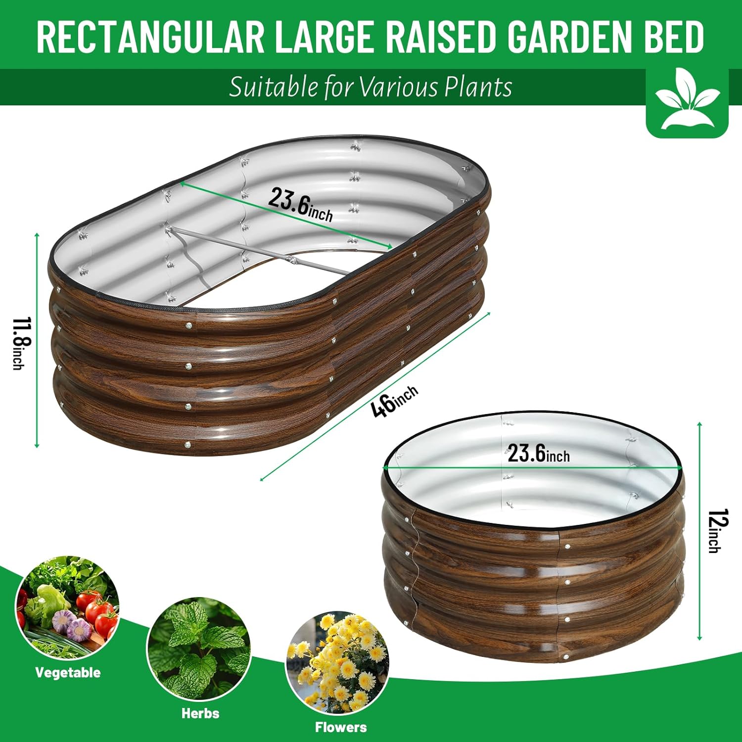 3-Pack Galvanized Steel Raised - огляд і ціна Raised Bed Planter Box