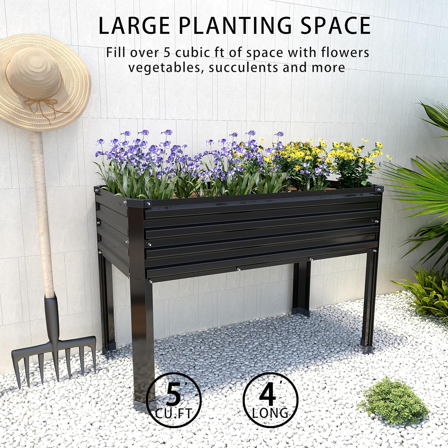 2PCS Galvanized Raised Garden  - огляд і ціна Raised Bed Planter Box