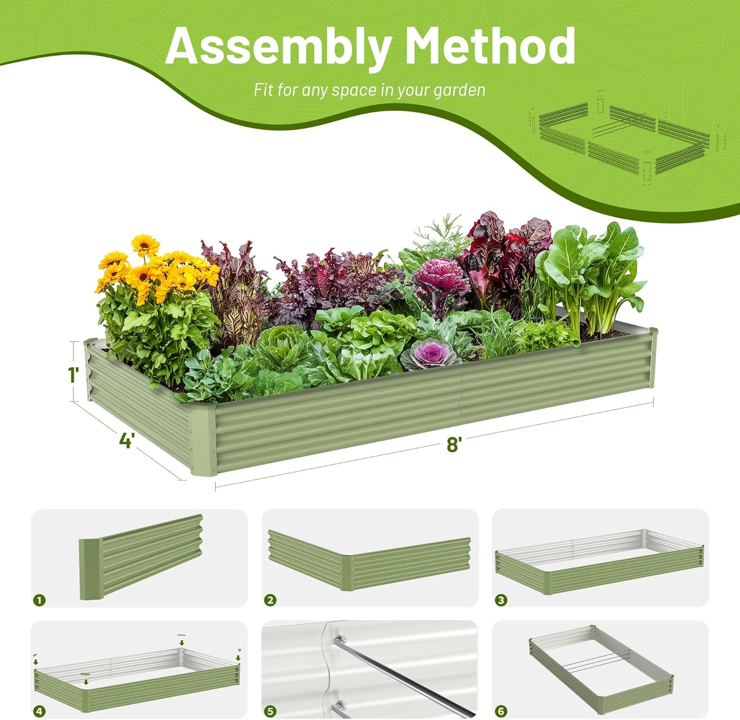 Outdoor Vegetable Gardening Me - огляд і ціна Raised Bed Planter Box