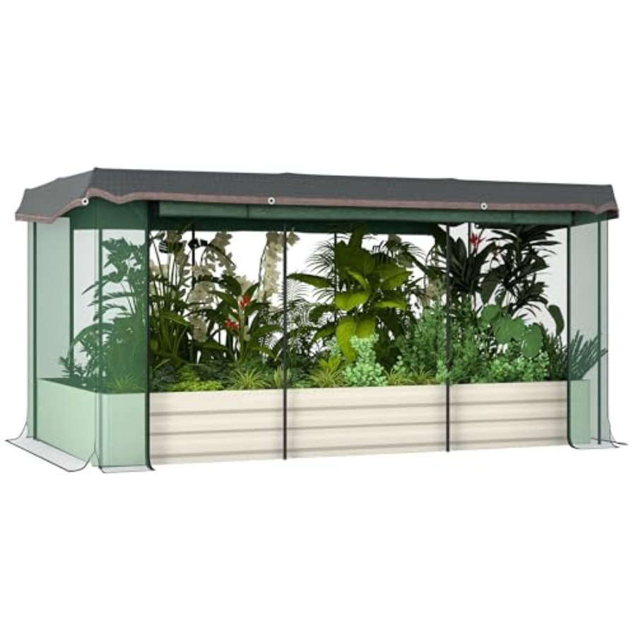 7.3 x 3.4 x 1 ft Galvanized Ra - огляд і ціна Raised Bed Planter Box