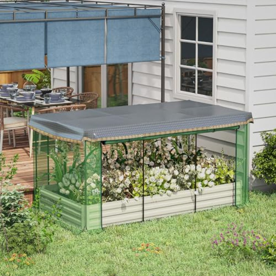 7.3 x 3.4 x 1 ft Galvanized Ra - огляд і ціна Raised Bed Planter Box