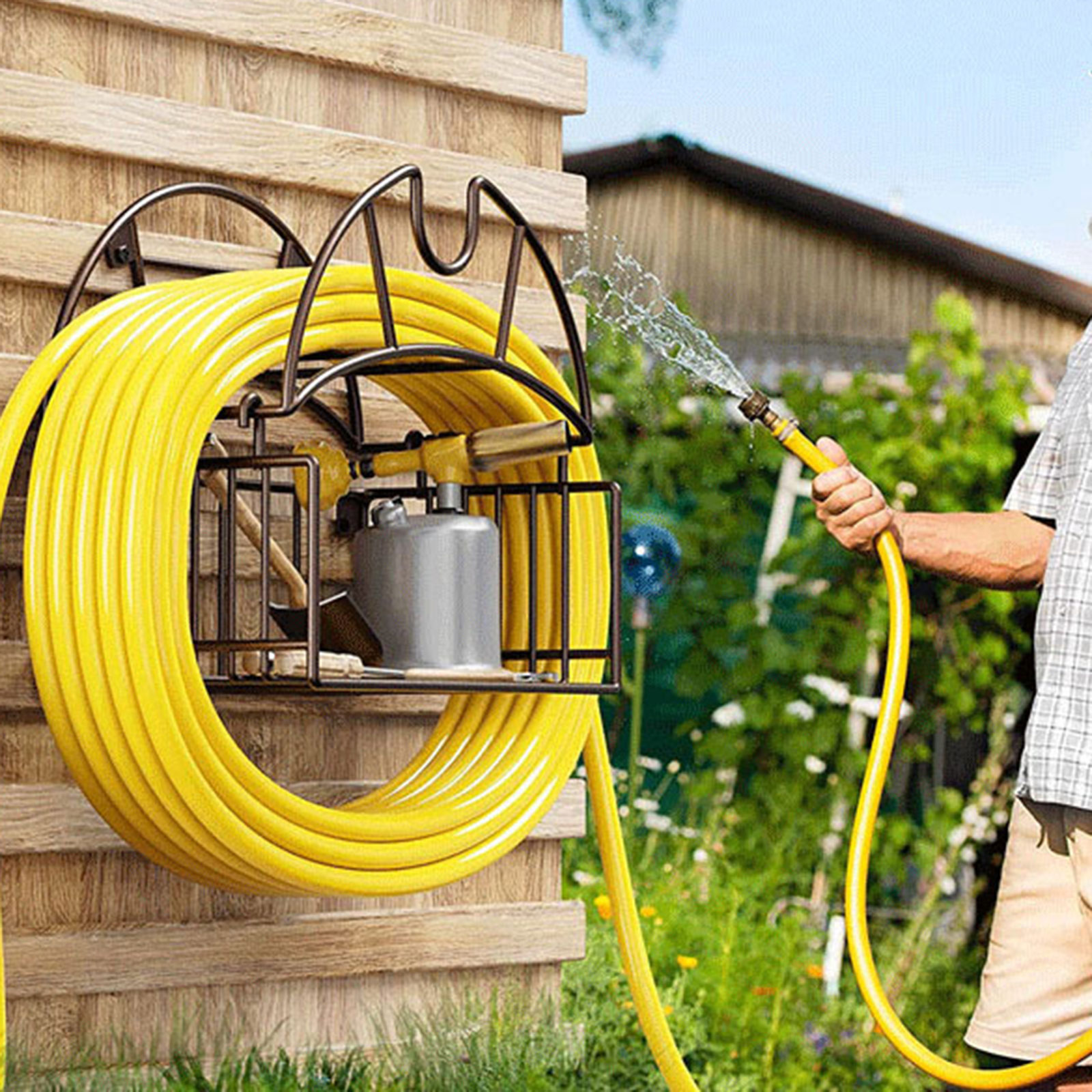 Wall Mount Garden Hose Holder  - огляд і ціна Gardening Tools Holder