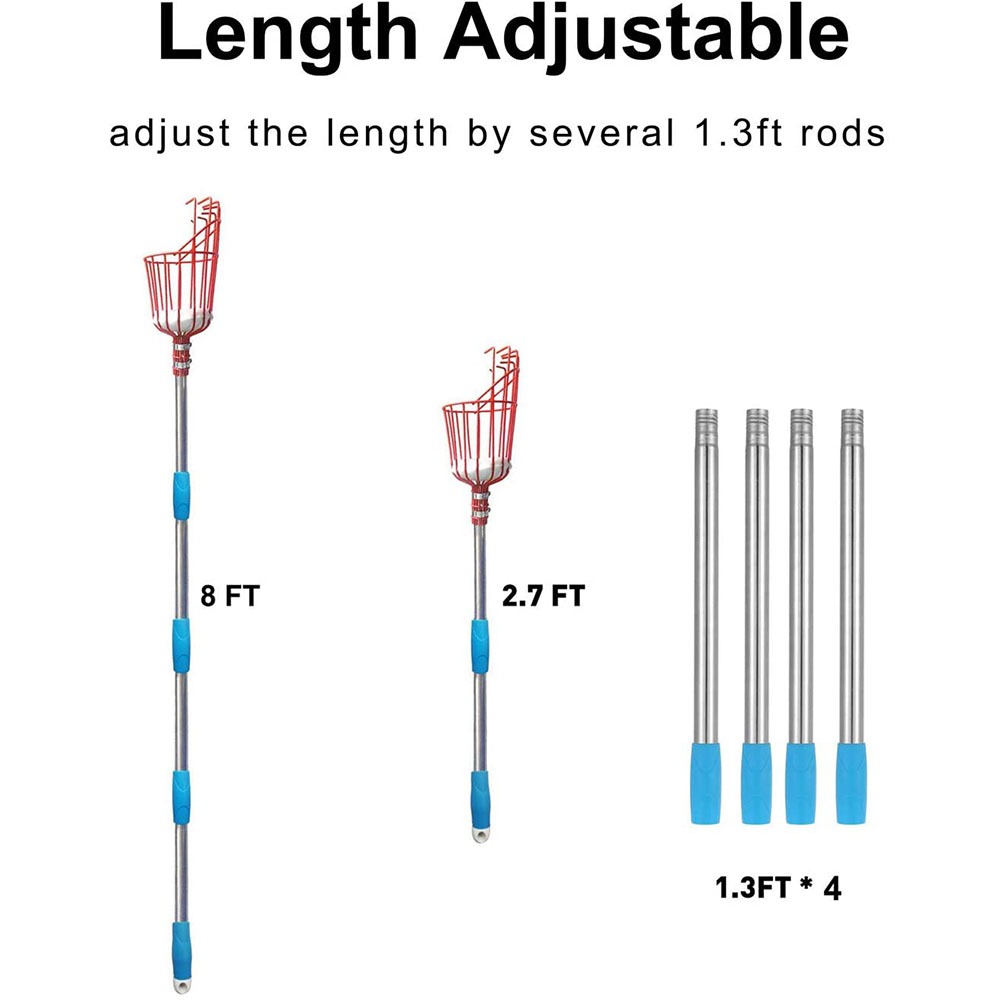 260cm Fruit Picker, Adjustable - огляд і ціна Gardening Tools Hand